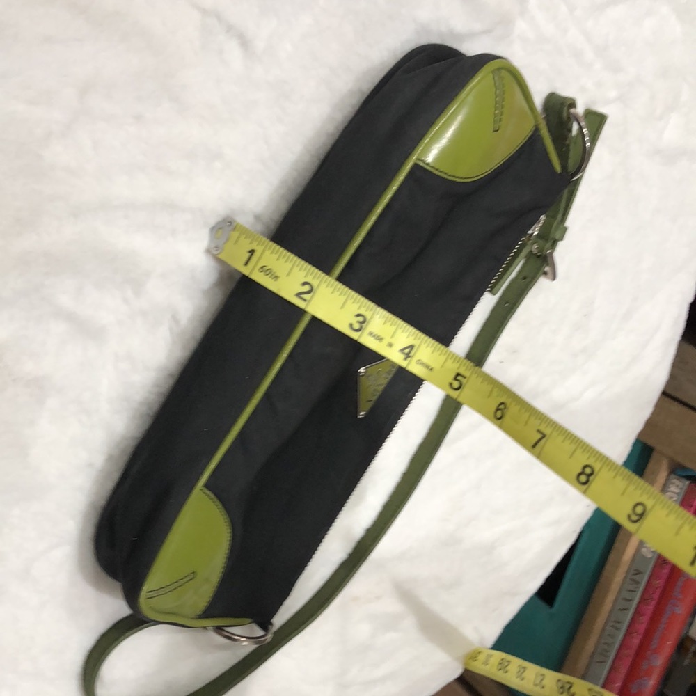Authentic Prada Saffiano Leather & Nylon Vintage Y2K Pouchette Shoulder Bag RARE - Picture 11 of 12